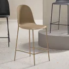 4 tabourets de salon en polypropylène et structure métallique - Dinamo Viadurini