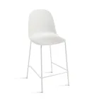 4 tabourets de salon en polypropylène et structure métallique - Dinamo Viadurini