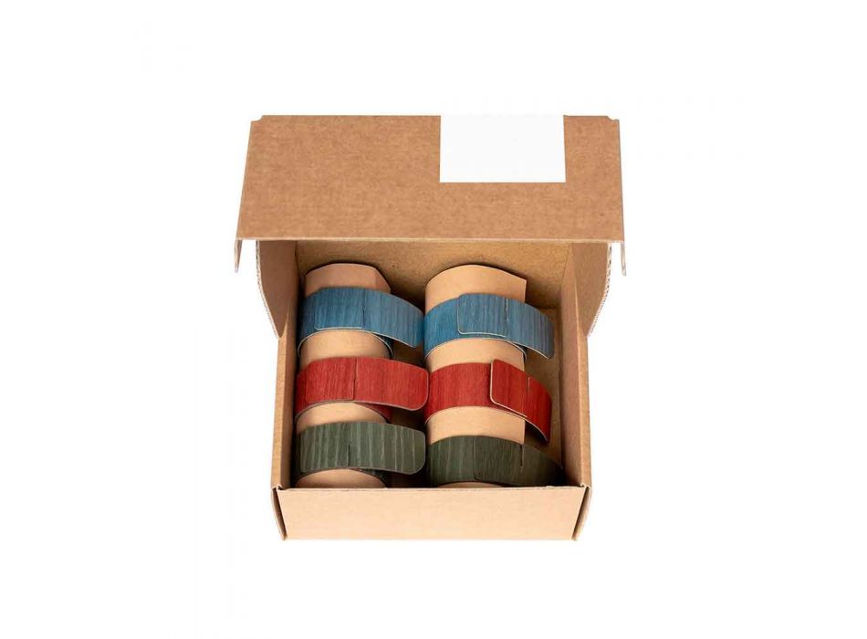 6 ronds de serviette design en couleurs assorties Made in Italy - Potty