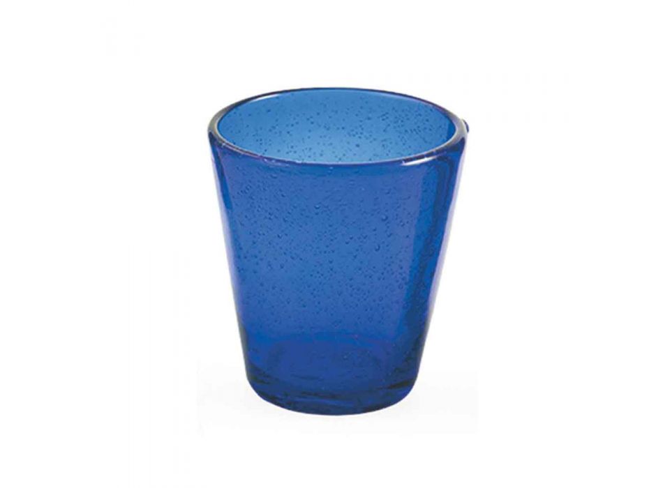 Service de 6 verres à eau en verre soufflé coloré - Yucatan Viadurini