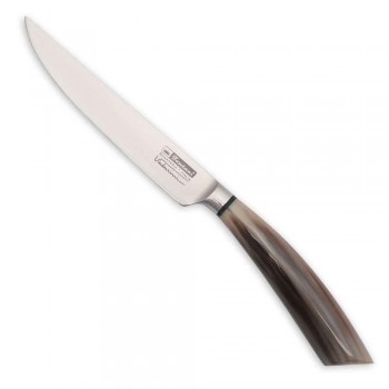 6 couteaux à steak fabriqués à la main en corne ou en bois fabriqués en Italie - Zuzana