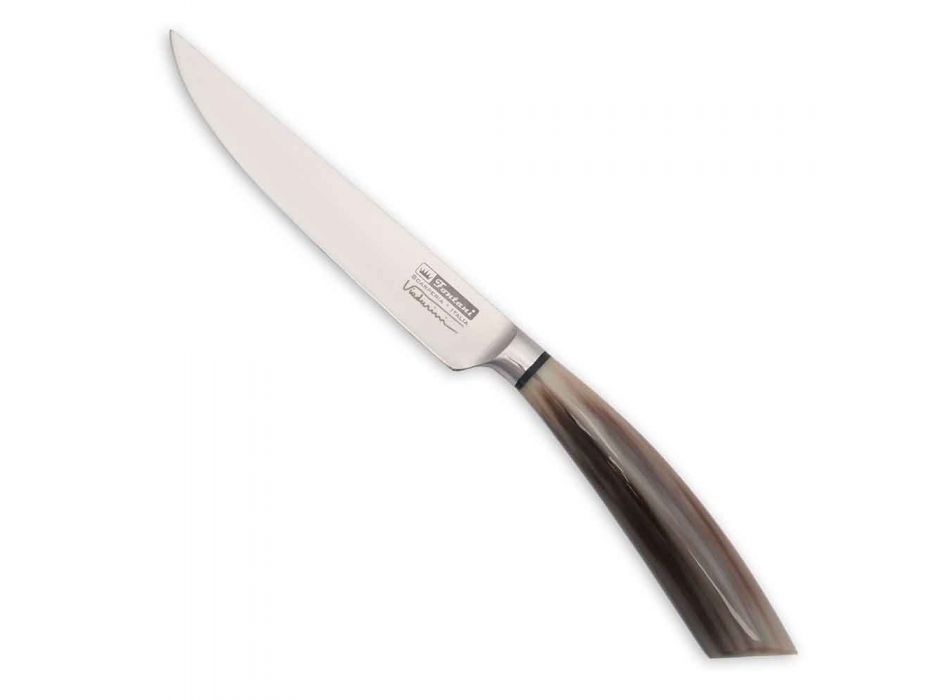 6 couteaux à steak fabriqués à la main en corne ou en bois fabriqués en Italie - Zuzana