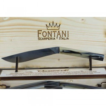 6 couteaux à steak ergonomiques avec lame en acier fabriqués en Italie - Shark