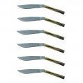 6 couteaux à steak ergonomiques avec lame en acier fabriqués en Italie - Shark