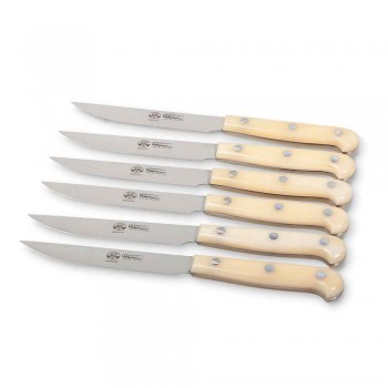 6 couteaux de table 2012 Berti en acier inoxydable exclusif pour Viadurini - Annico