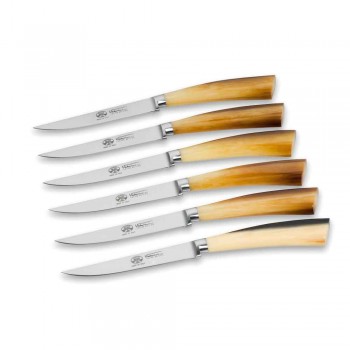 6 couteaux à lame lisse Berti Plenum exclusifs pour Viadurini - Andalo