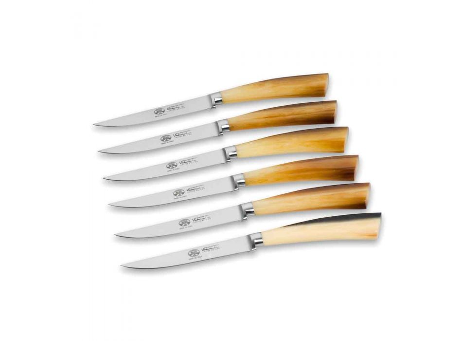 6 couteaux à lame lisse Berti Plenum exclusifs pour Viadurini - Andalo Viadurini