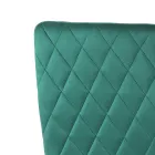 6 Chaises de Salon en Tissu Microfibre Effet Velours Vert - Calabria Viadurini