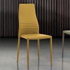 6 chaises empilables en simili cuir coloré design moderne pour le salon - Merida Viadurini