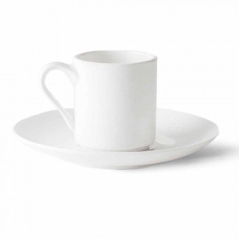 6 tasses à café en porcelaine avec cafetière et sucrier - Romilda