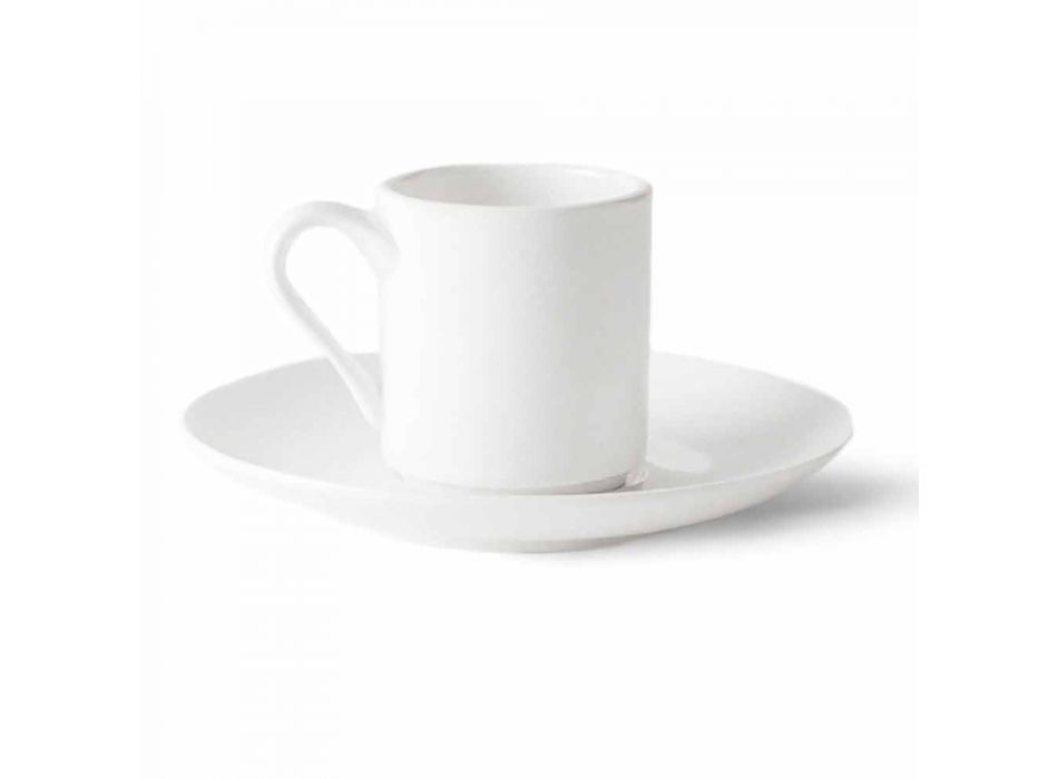 6 tasses à café en porcelaine avec cafetière et sucrier - Romilda