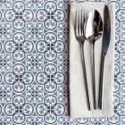 6 sets de table à motifs américains en PVC et polyester lavable - Lindia Viadurini