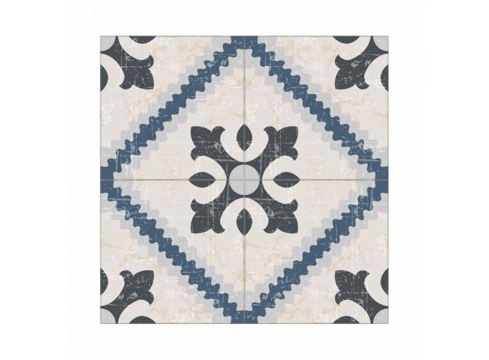 6 sets de table rectangulaires en pvc et polyester à motifs - Berimo Viadurini