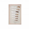 7 couteaux muraux en acier inoxydable, Berti exclusif pour Viadurini - Modigliani