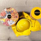 Accessoires de salle de bain en argile réfractaire jaune Made in Italy - Antonella Viadurini