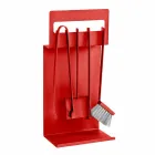 Accessoires de Cheminée en Acier Coloré Fabriqué en Italie 4 Pièces - Rachel Viadurini