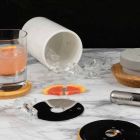 Accessoires Apéritif Instruments à Cocktail en Marbre, Bois et Acier - Norman Viadurini