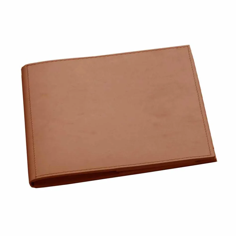 Accessoires de bureau en cuir régénéré 5 pièces Made in Italy - Medea Viadurini