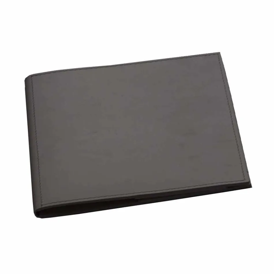 Accessoires de bureau en cuir régénéré 5 pièces Made in Italy - Medea Viadurini