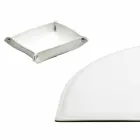 Accessoires de bureau en cuir régénéré 5 pièces Made in Italy - Medea Viadurini