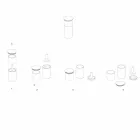 Accessoires gain de place pour ustensiles de cuisine en marbre, bois et acier - Astoria Viadurini