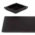 Accessoires Bureau 4 Pièces en Cuir Régénéré Fabriqué en Italie - Ascanio Viadurini