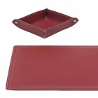 Accessoires Bureau 4 Pièces en Cuir Régénéré Fabriqué en Italie - Ascanio Viadurini