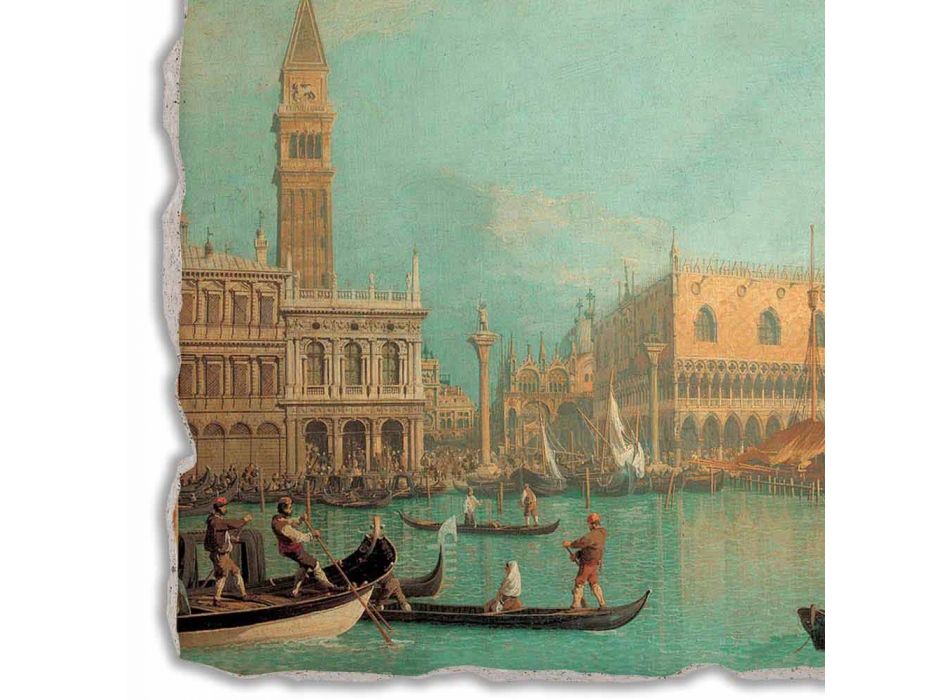 Fresque Canaletto &quot;Vue du Palazzo Ducale à Venise&quot; Viadurini