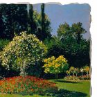 Fresque Claude Monet &quot;Lady in Garden à Sainte-Adresse&quot; Viadurini