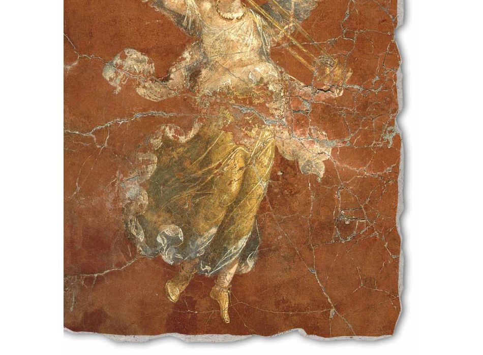 Fresque fabriqué à la main en Italie romaine &quot;Cycle des Muses&quot; Viadurini