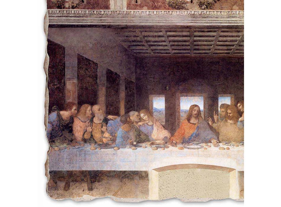 Fresque fait en Italie Leonardo da Vinci &quot;The Last Supper&quot; Viadurini