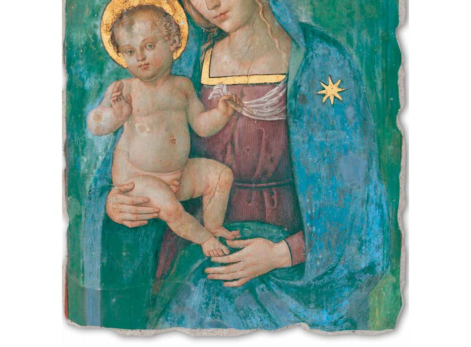 Fresque fait en Italie Pinturicchio &quot;Vierge à l&#39;Enfant&quot; Viadurini