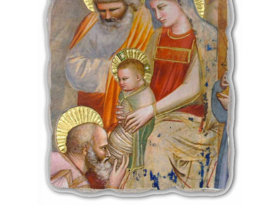 Giotto fresco &quot;Adoration des Mages&quot; faits à la main en Italie Viadurini