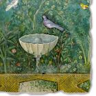 grand art romain fresco &quot;Jardin avec Hermès et Fontana&quot; partie. Viadurini