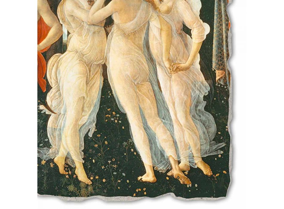 grande fresque Botticelli &quot;Allégorie du printemps&quot; partie. Viadurini