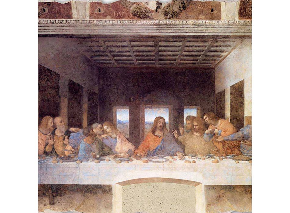 &quot;Dernière Cène&quot; de grande fresque à la main Leonardo da Vinci Viadurini