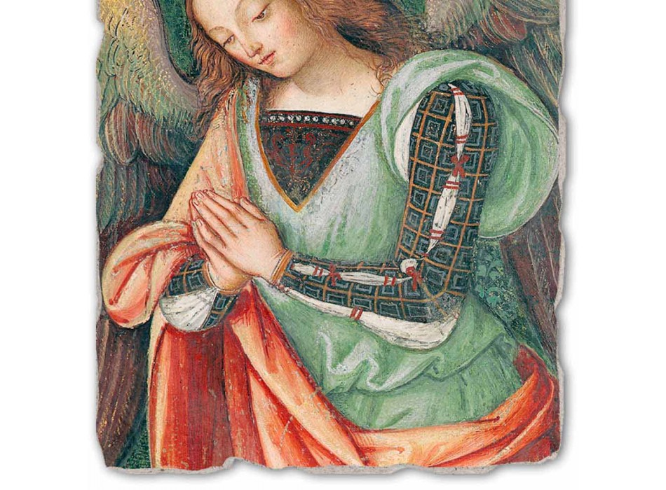 grande fresque fait par une partie de la main Pinturicchio &quot;Nativité&quot;. ange Viadurini