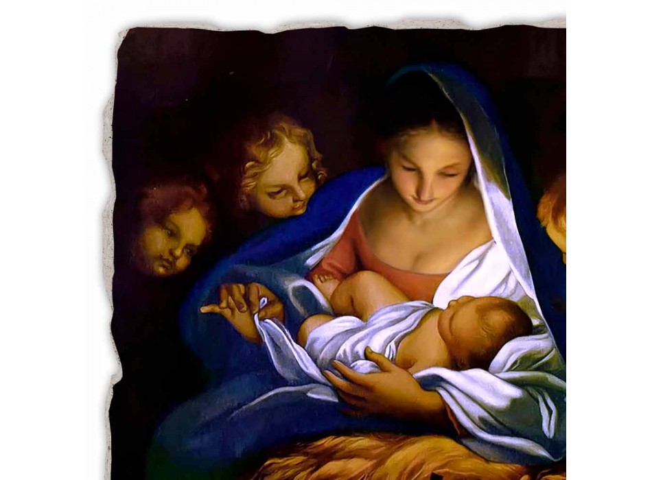 grande fresque fait en Italie Carlo Maratta &quot;Nativité&quot; en 1650 Viadurini