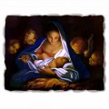 Fresque grande Natività de Carlo Maratta, peinture à fresque
