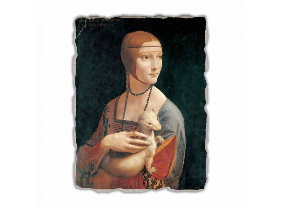 grande fresque de Léonard de Vinci &quot;La Dame à l&#39;hermine&quot; Viadurini