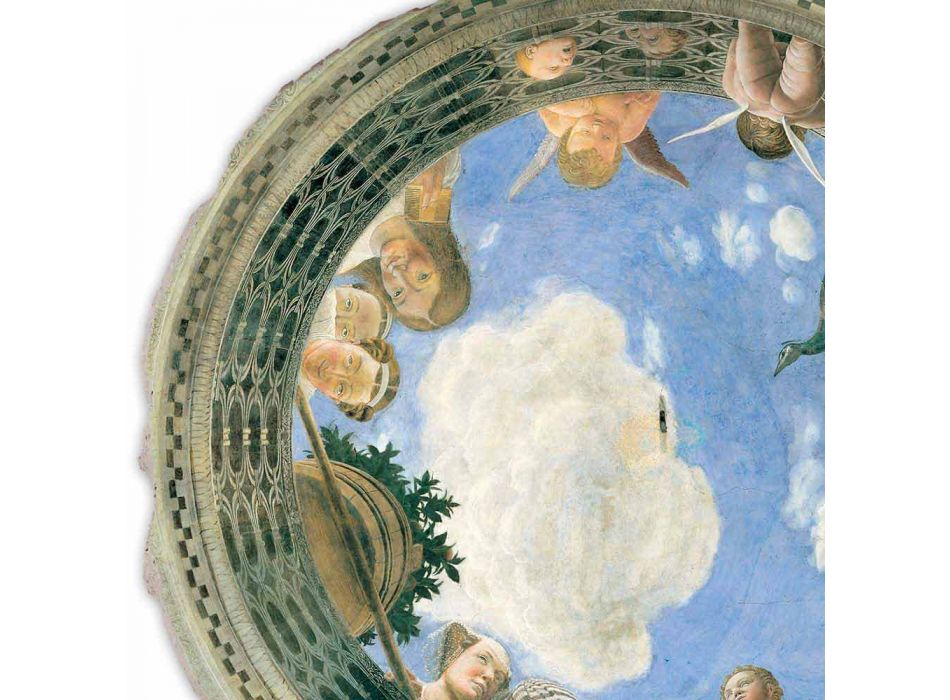 grande fresque Mantegna &quot;Oculus avec Chérubins et Dame Surplombant&quot; Viadurini