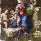 grande fresque R. Sanzio &quot;Sainte Famille sous le Chêne&quot; Viadurini