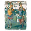 Fresque Force et Tempérance avec six héros antiques de Pérugin