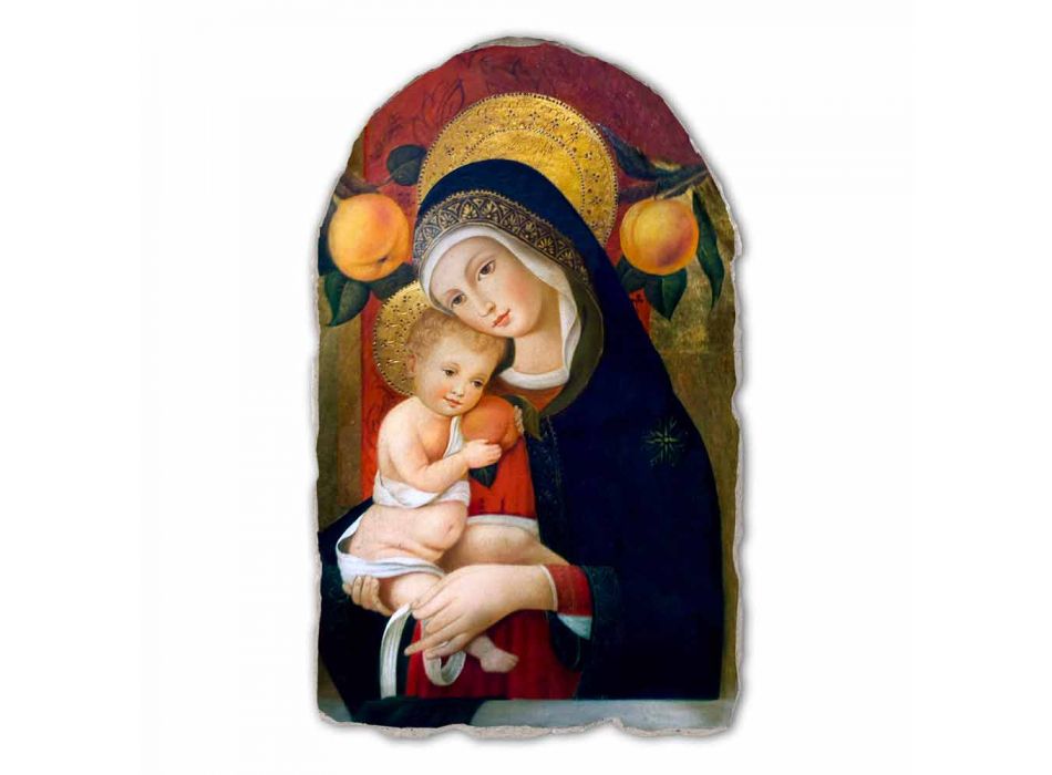 reproduction Fresque Carlo Crivelli &quot;Vierge à l&#39;Enfant&quot; XV siècle Viadurini