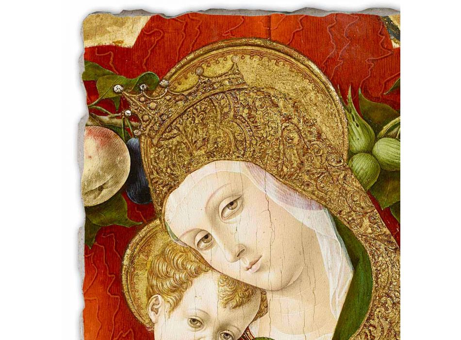 Fresque reproduction Carlo Crivelli &quot;Madonna Lochis&quot; 1475 Viadurini