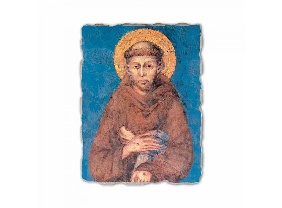 Fresque reproduction Cimabue &quot;San Francesco&quot; XIII siècle Viadurini