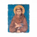 Fresque François d'Assise de Cimabue, peinte à la main
