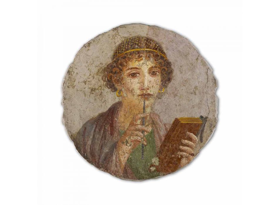Fresque reproduction made in Italy Art Roman &quot;The Poet&quot; Viadurini