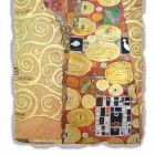 Fresque reproduction faite en Italie Gustav Klimt &quot;Le Câlin&quot; Viadurini