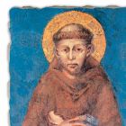 Fresque grand jeu Cimabue &quot;San Francesco&quot; XIII siècle Viadurini